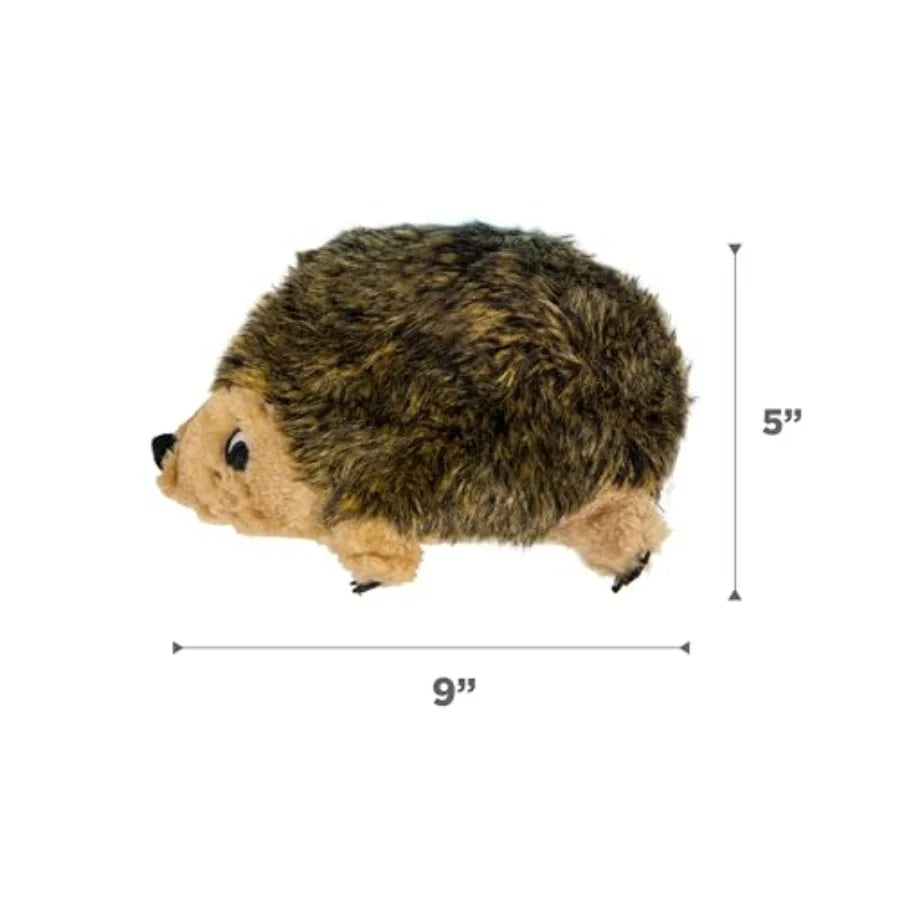 Hedgehogz Stuffed Dog Toy Soft Plush Hedgehog, Grunts and Squeaks, Medium, 9" x 5" x 6.5