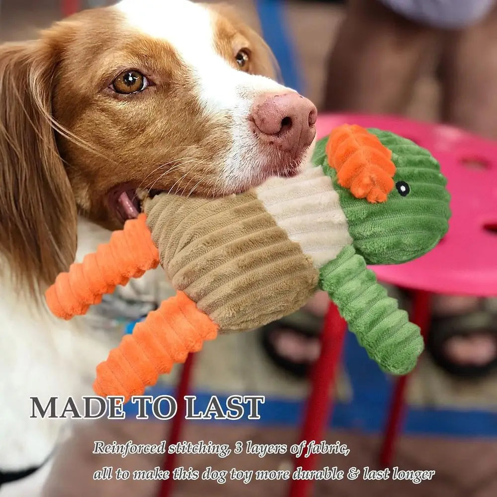 5 Pack Tough Squeaky Dog Toys Assorent Plush Animal Dog Toy Value Bundle Puppy Pet Dog Toys or Small Medium Large Dogs