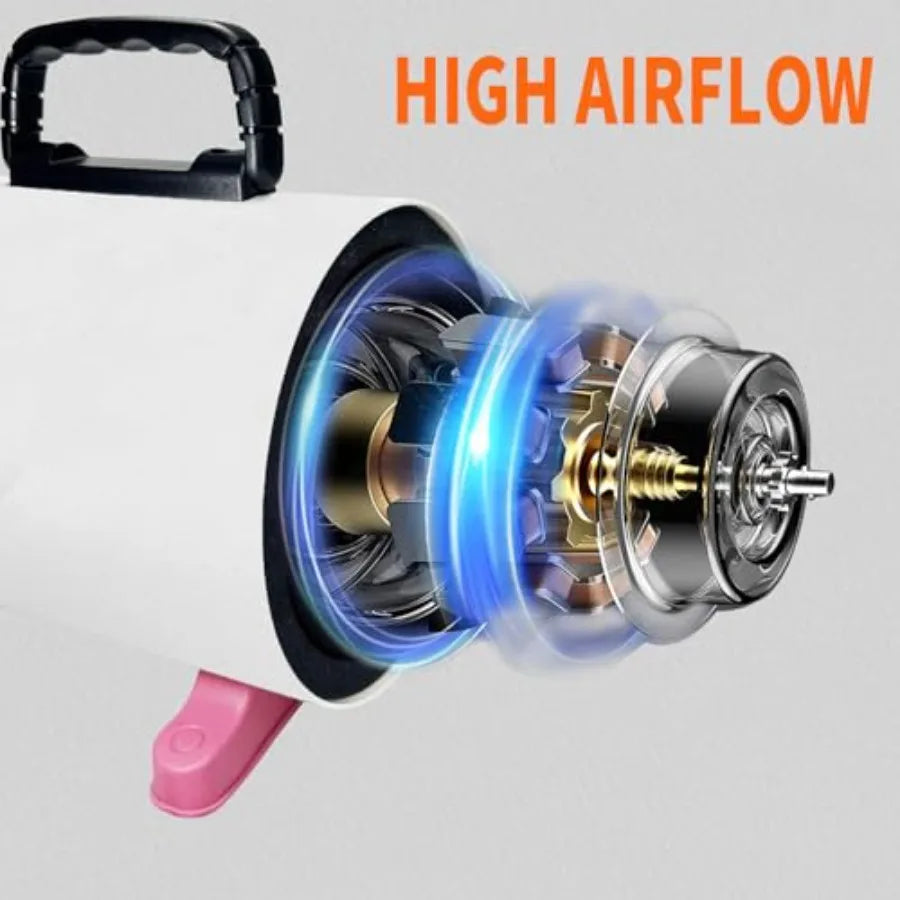High Velocity Professional Dog Grooming DryerAdjustable Temperature and Speed Hair Dryer for Pets with 4 Nozzles