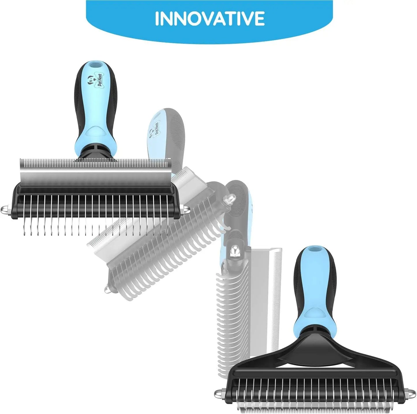 2-Sided Pet Grooming Brush for Dogs & Cats – Removes Mats, Tangles & Loose Fur