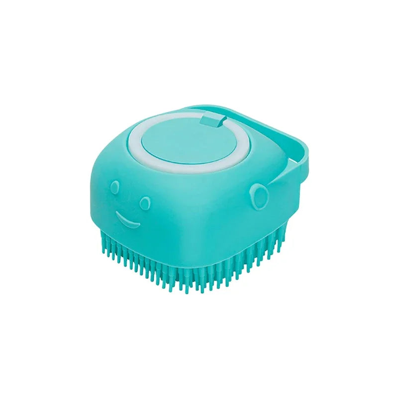 Dog Bath Brush Silicone Pet Shampoo Brush Soap Dog Scrubber Cat Massage Grooming Wash Soft Rubber Puppy Clean Brush