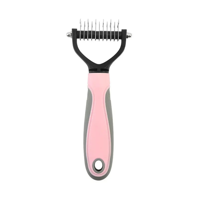Double Sided Stainless Steel Pet Grooming Brush Dog Cat Hair Remover Comb Tangle Removal