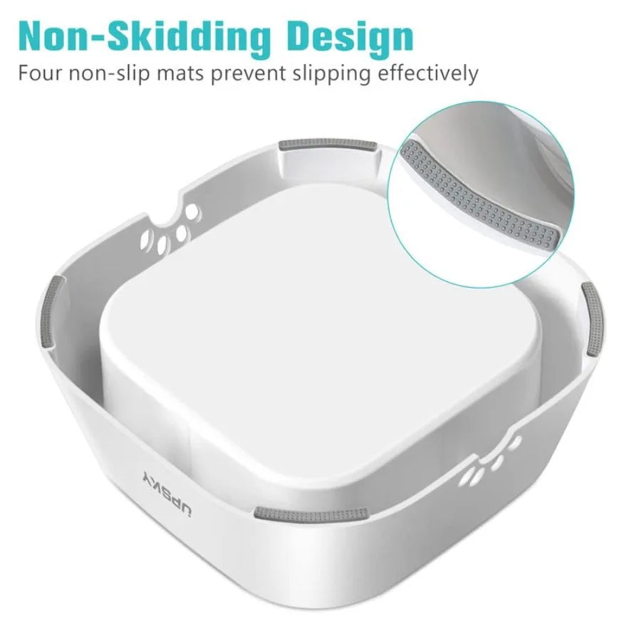 Spill Proof Pet Water Bowl Slow Water Feeder 35oz Feeder Bowl for Dogs and Cats Stainless Steel Gray Leak-Proof Design