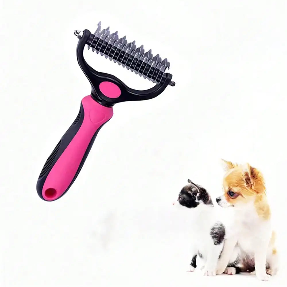 Pet Detangling Comb Thinning Brush Double-Sided Detangling Comb Cleaning Grooming Cat Comb Dog Detangling Comb Stainless Steel