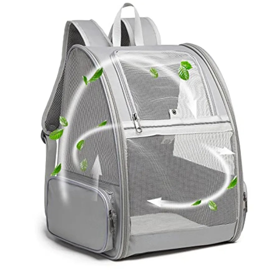 Invative Traveler Bubble Backpack Pet Carriers for Cats and Dogs Black