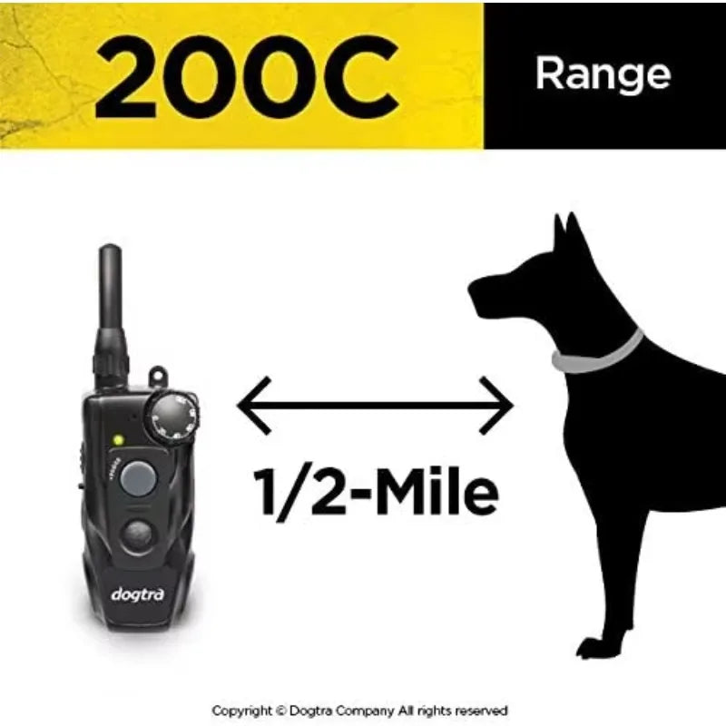 hot-selling200C Remote Training E-Collar - 1/2 Mile Range - Static, Vibration, Low-Medium Output, Adjustable Levels, Waterproof,