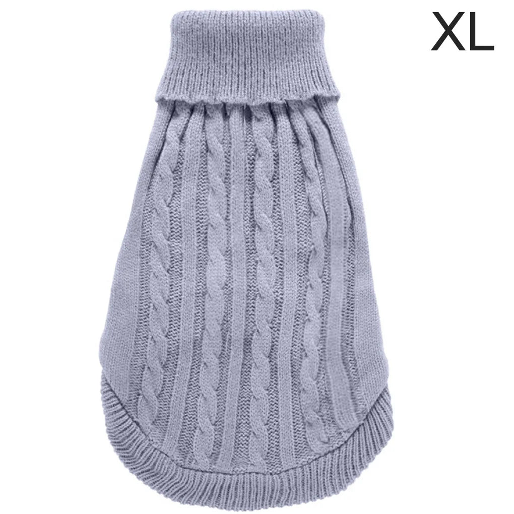 Pet Knitted Sweater Winter Warm Keeping Acrylic Fiber Knitted Clothes Pet Indoor Outdoor Clothes