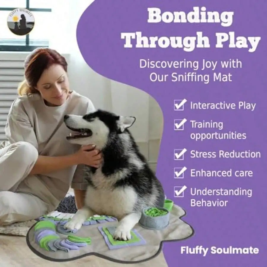 Paw Shaped Snuffle Mat 29x29 For Small Medium And Large Dogs Cats; Interactive Slow Feeding Sniffing Mat Designed For Mental Stimulation Puzzle That Encourages Natural Foraging Skills In Pets