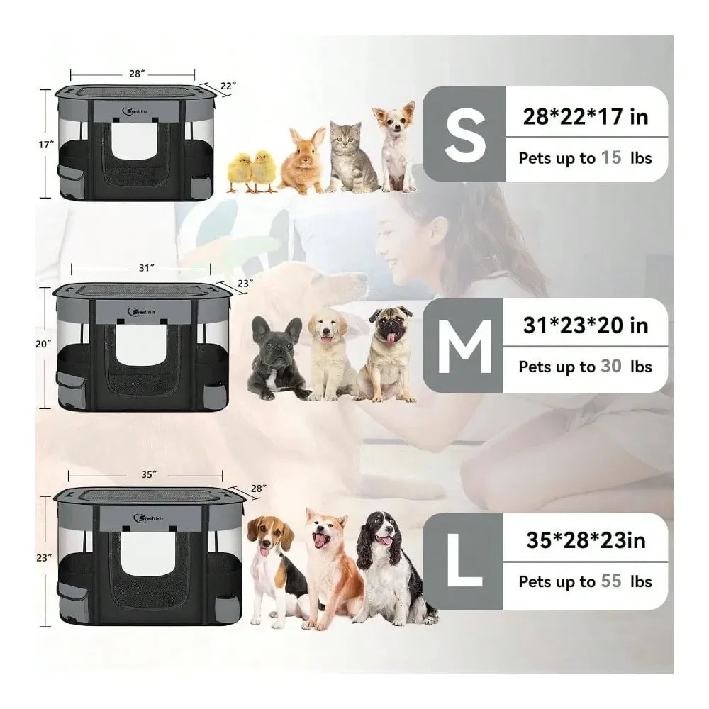 Dog Supplie Dog Pen Dog Playpen Playpen, Pet Puppy Portable Playpens Outdoor Travel Crate, Indoor After Surgery Use, Foldable Do