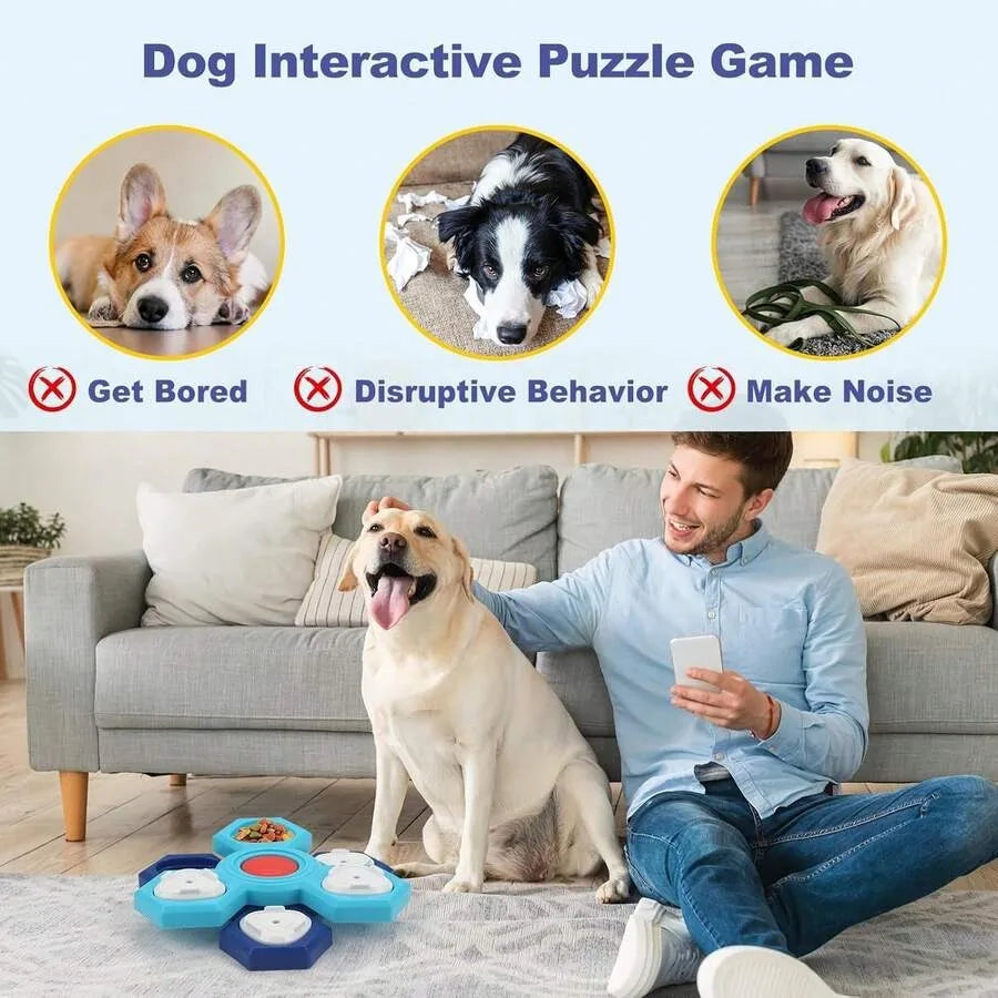 Interactive Dog Puzzle Toys For Mentally Stimulating Enrichment, Pet Slow Feeder IQ Training Toy For Boredom Relief,