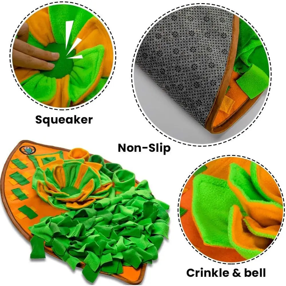Snuffle Mat for Dogs, Dog Cats Nosework Feeding Mat, Pet Interactive Dog Puzzle Toys Encourages Natural Foraging Skills or Training