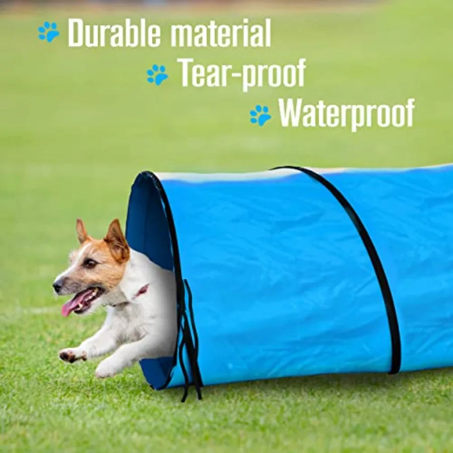 Dog Tunnel Dog Agility Tunnel Agility Equipment 18 Feet Puppy Obstacle Course Pet Playground Crawling Small Medium Large Indoor