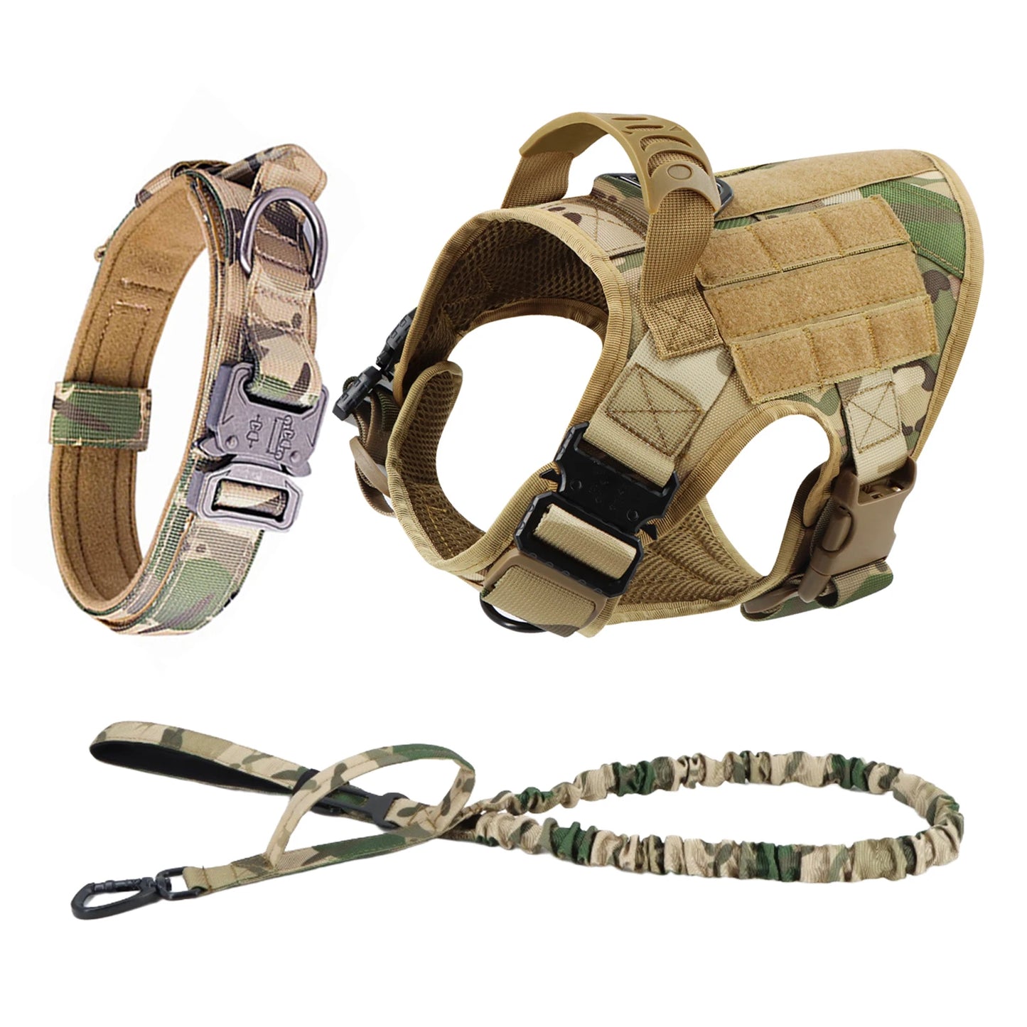 Large Dog Harness, Collar And Leash Set, German Shepherd, Malinois Training, Walking Vest For Medium Large Dogs