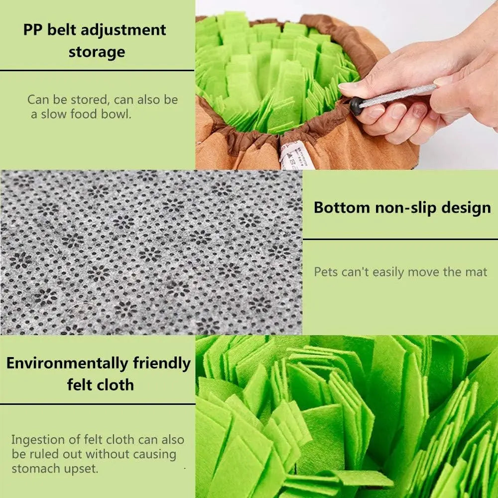 Interactive Pet Snuffle Mat for Dogs and Cats, Encourages Natural Foraging Skills, Indoor Outdoor Stress Relief Toy