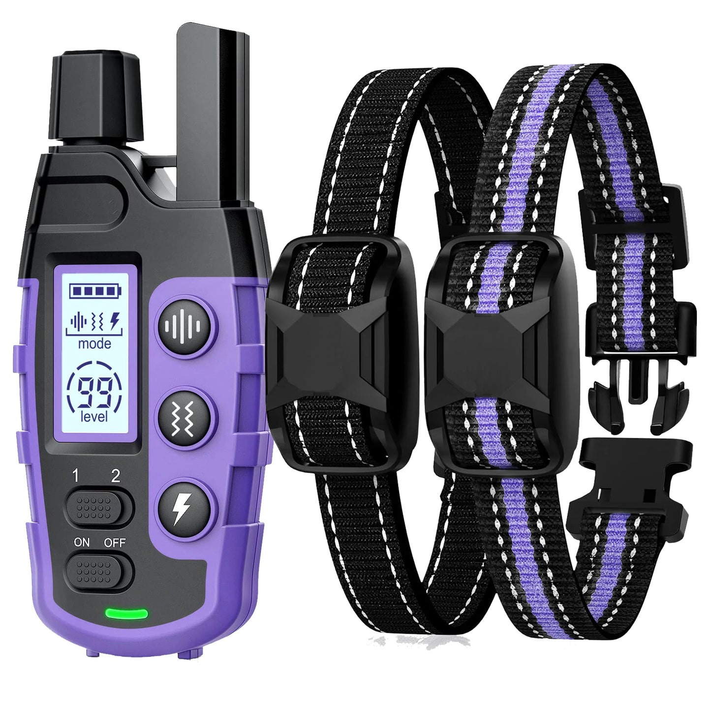 3300Ft Electric Dog Training Collar Remote Control Waterproof Pet Behavior For 5-120lbs Puppy With Vibration Shock Beep