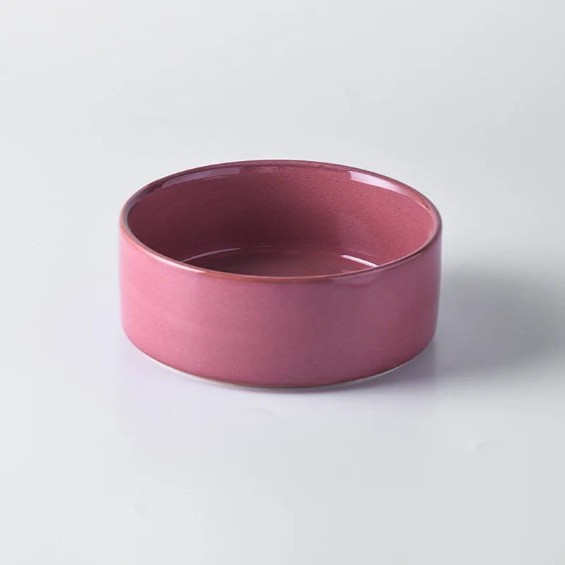 Cat and Dog Ceramic Pet Food Water Feeder Small and Medium-sized Dogs Protection Spine Protection Rollover Prevention
