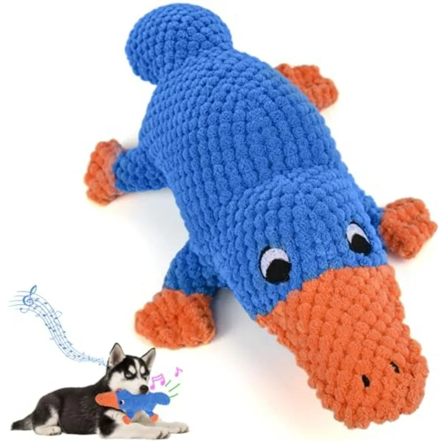 Upgraded Goose Indestructible Dog Toys for Aggressive Chewers Small Medium Large Breed, Crinkle Squeaky Plush Dog Puppy Chew Toy