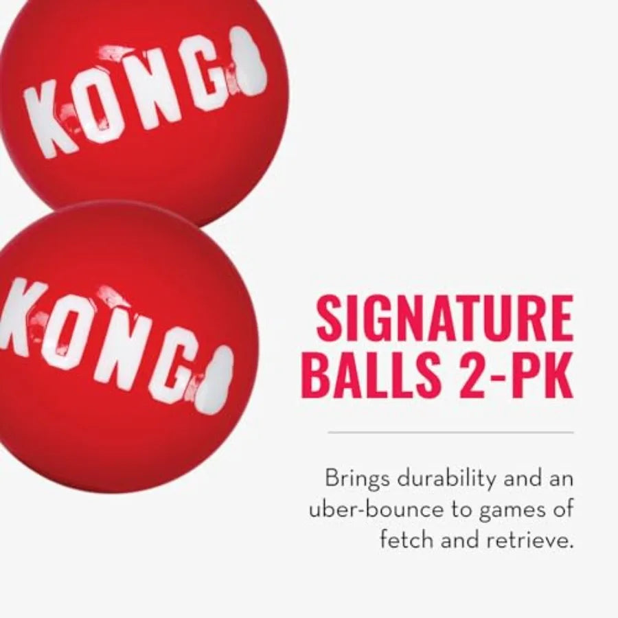 Wild Knots Bear and Signature Balls 2 Pack - Soft Bear Chew Toy with Rope Interior - Durable Dog Balls for Fetch - for Large Dogs