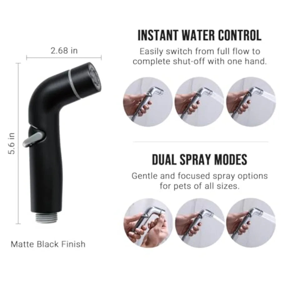 Dog Shower Sprayer Attachment for Fast and Clean Pet Showering, Multifunctional Shower Metal Diverter 78 Inch Extra Long Hose