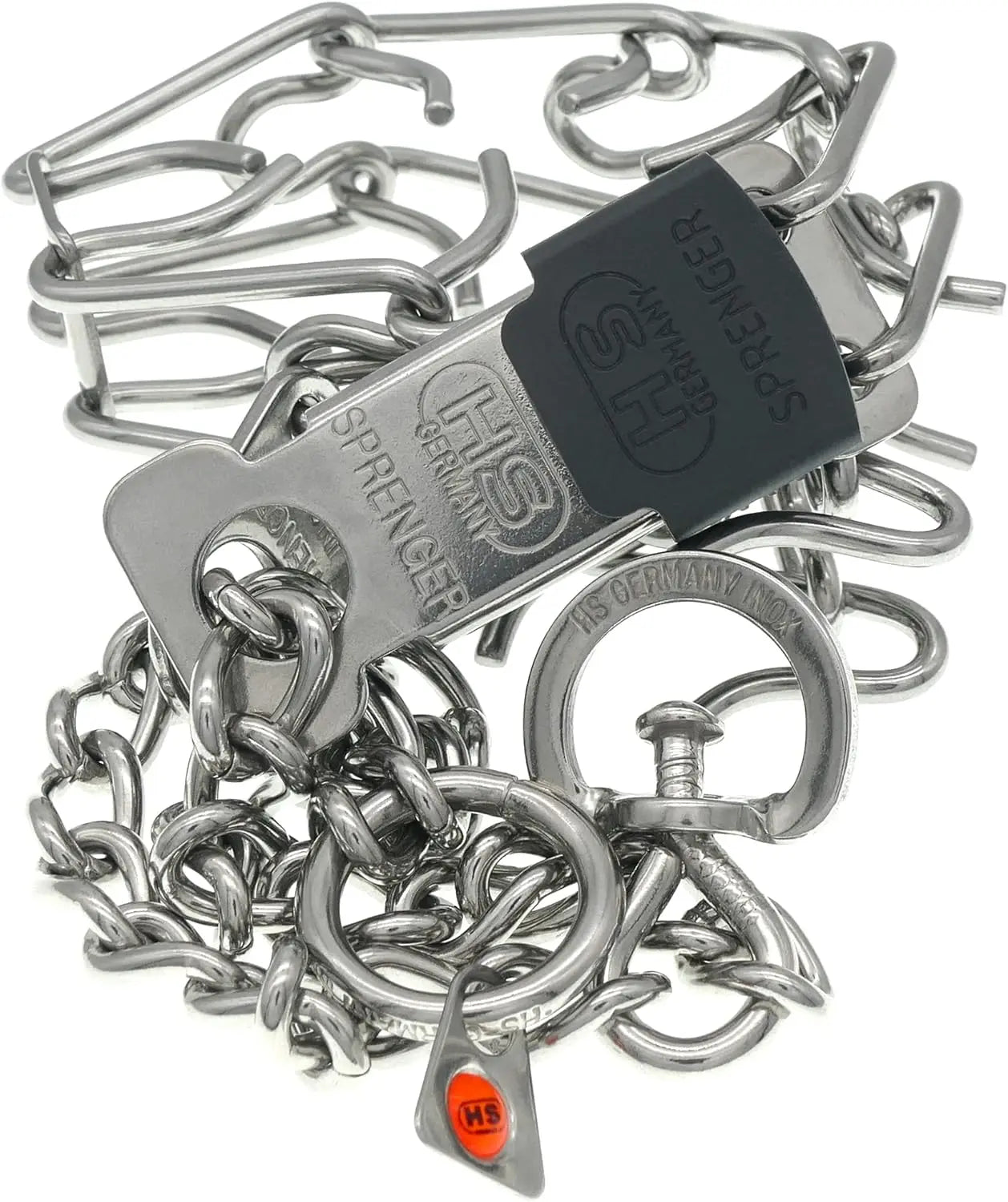 Stainless Steel Quick Release Dog Training Collar with ClicLock Buckle for Small Medium Large Dogs