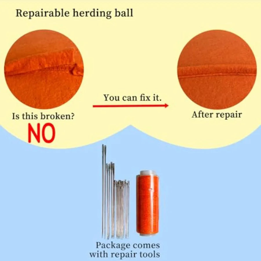 Herding Ball for Dogs Dual Layered Herding Dog Ball Set for Australian Shepherd Cattle Collie for Dog Agility Equipment