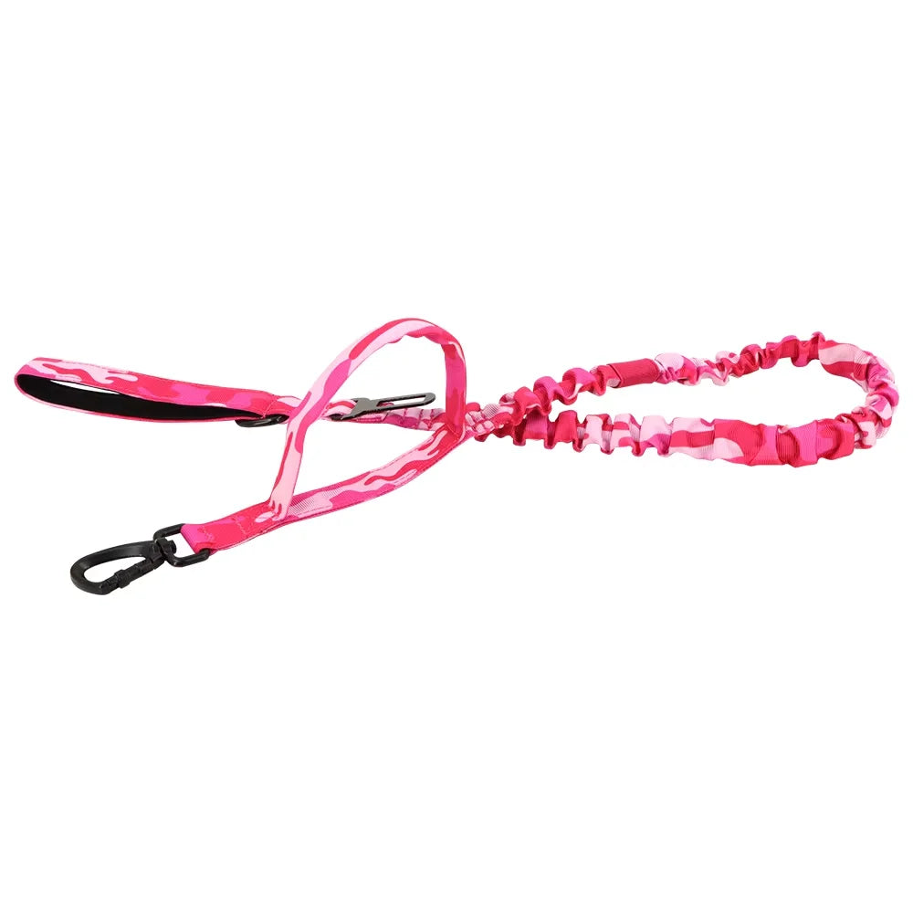 Military Dog Leashes Adjustable Leash Quick Release Elastic Rope With 2 Control Handle For Medium and Small Dogs