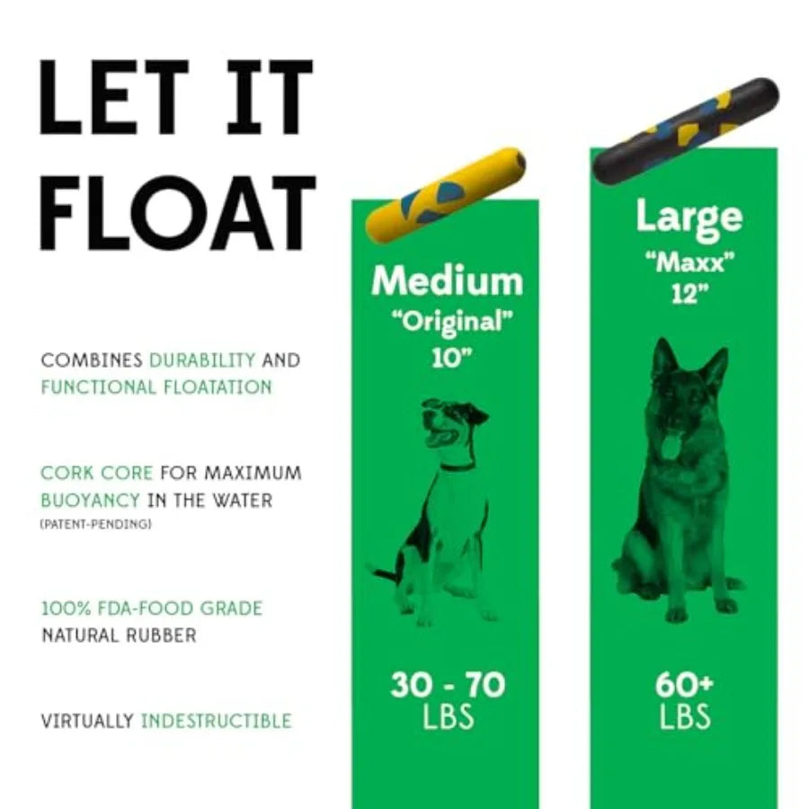 Large Water Stick Floating Dog Toys for Water Fetch Interactive Heavy Duty Dog Pool Toy for Aggressive Chewers Big and Large Do