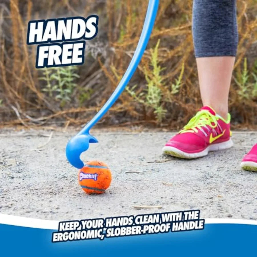 Dog Ball Launcher 12M with 12" Handle Length for Medium 2.5" Dog Balls For Dogs 20-60 lb, Plastic Pet Fetch Ball Thrower