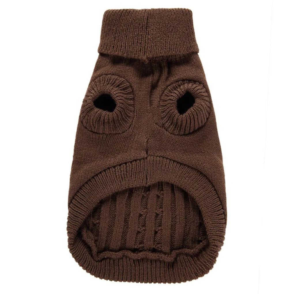 Pet Knitted Sweater Winter Warm Keeping Acrylic Fiber Knitted Clothes Pet Indoor Outdoor Clothes