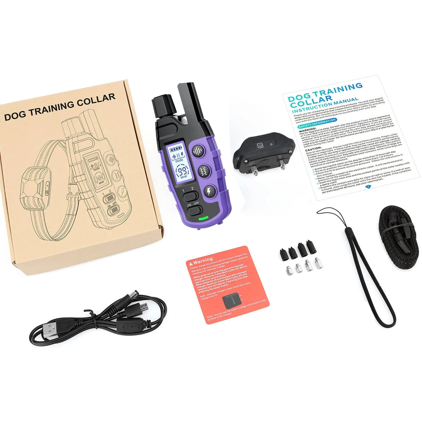 3300Ft Electric Dog Training Collar Remote Control Waterproof Pet Behavior For 5-120lbs Puppy With Vibration Shock Beep