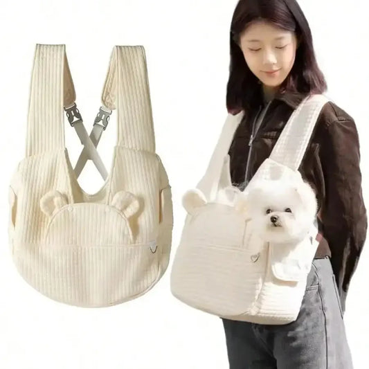 Portable Pet Backpack Breathable Large Capacity Dog Bags Adjustable Cross Chest Backpack Outdoor