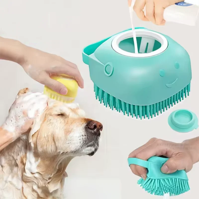 New Silicone Bath Massage Brush Multifunctional Puppy, Big Dog, Cat Soft