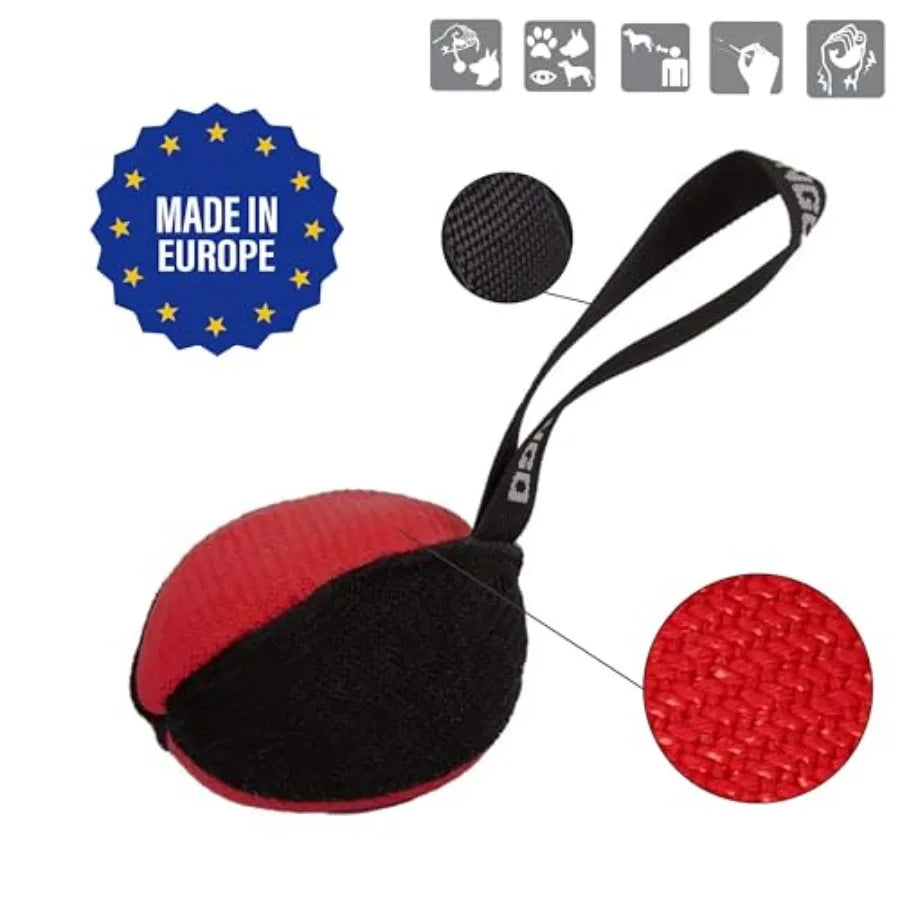 Dog Tug Ball 4" for Strong Dog Bite Training IGP K9 Fun Red S02780