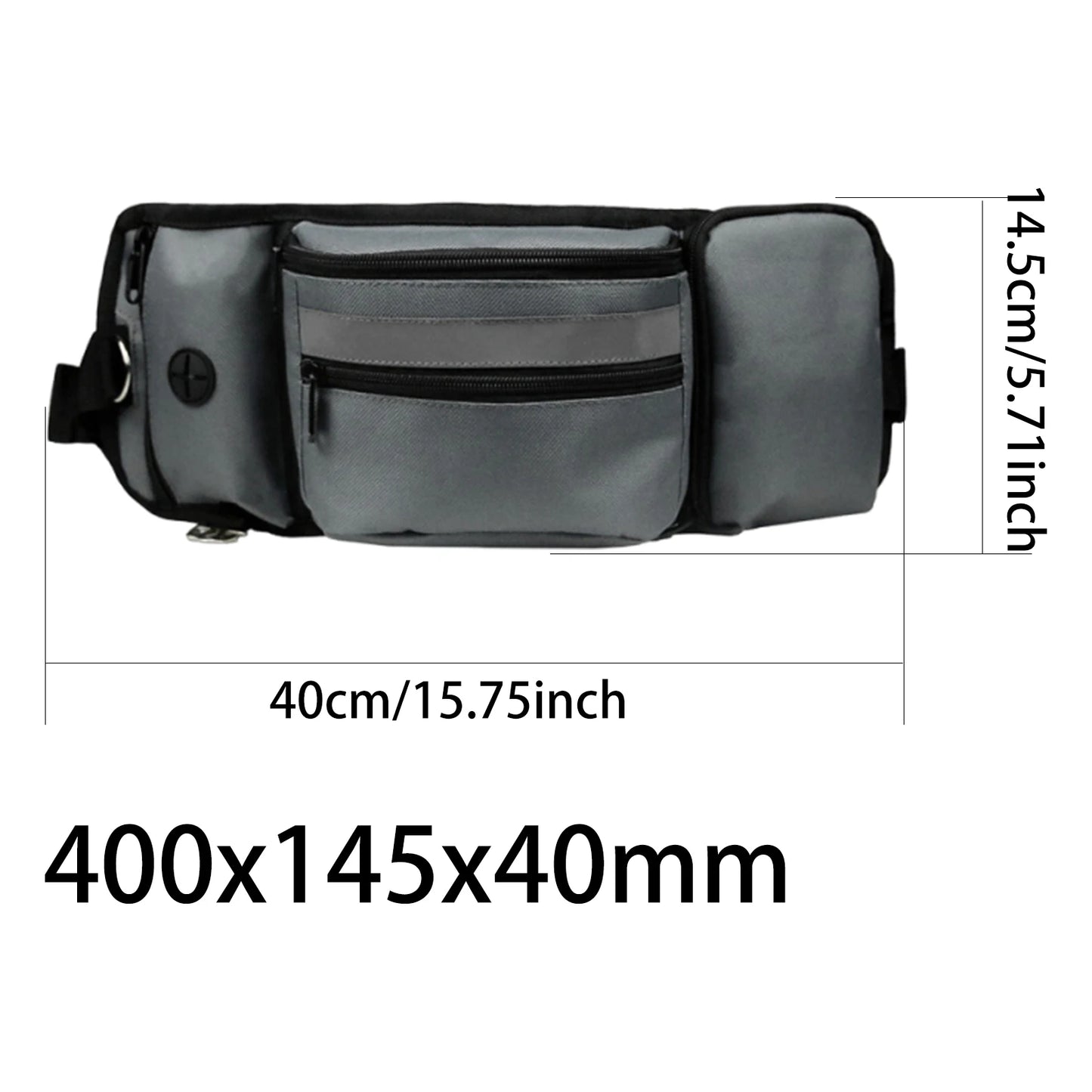 Dog Walking Fanny Pack Built in Poop Bag Dispenser Dog Training Waist Bag with Adjustable Strap for Hiking Running Kibbles