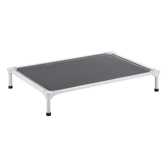 SucceBuy Elevated Dog Bed for Large Dogs Portable Raised Dog Cot with Aluminum Tube Metal Frame and Breathable Textilene Mesh