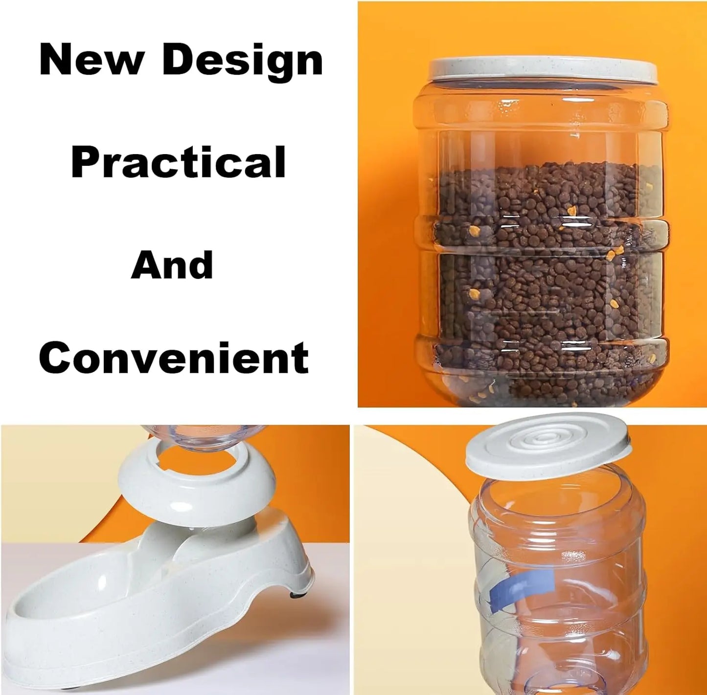3 Gallon Automatic Pet Feeder and Water Dispenser Set for Large Dogs with Food Bowl