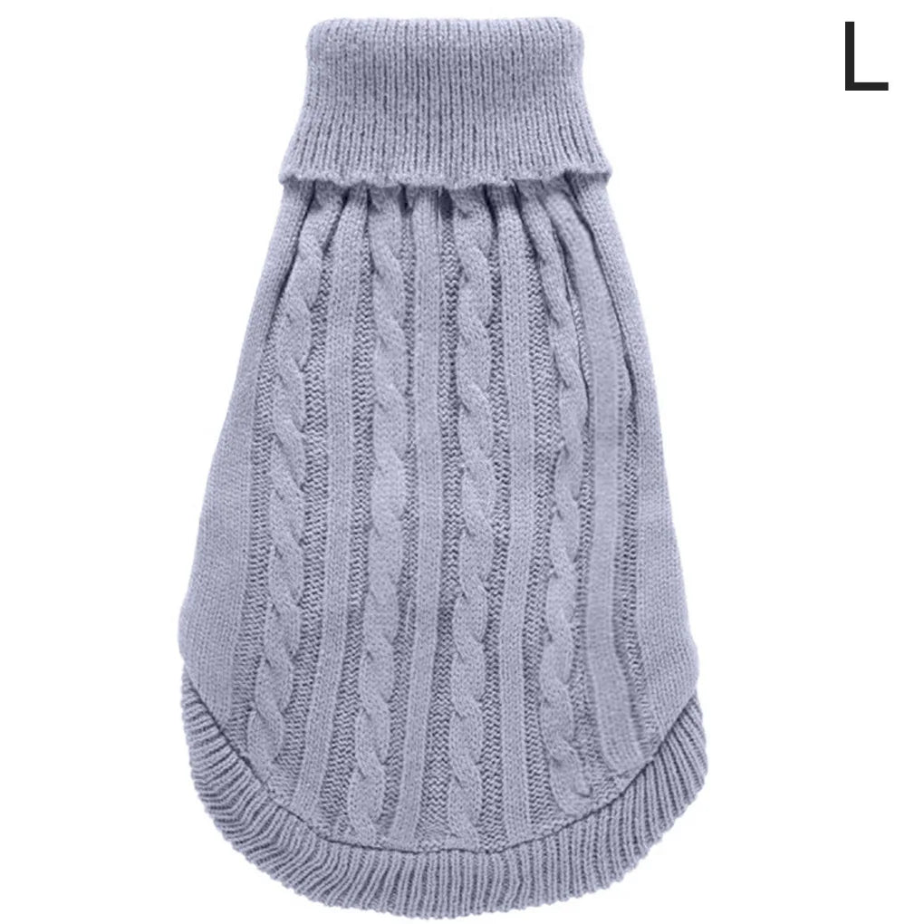 Pet Knitted Sweater Winter Warm Keeping Acrylic Fiber Knitted Clothes Pet Indoor Outdoor Clothes