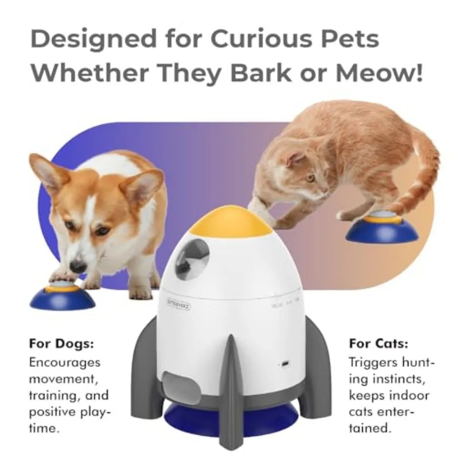 Interactive Dog Puzzle Feeder Toy, Automatic Dogs Treat Dispenser for IQ Training and Slow Feeder, Dog Food Dispenser with Remote