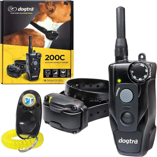 hot-selling200C Remote Training E-Collar - 1/2 Mile Range - Static, Vibration, Low-Medium Output, Adjustable Levels, Waterproof,