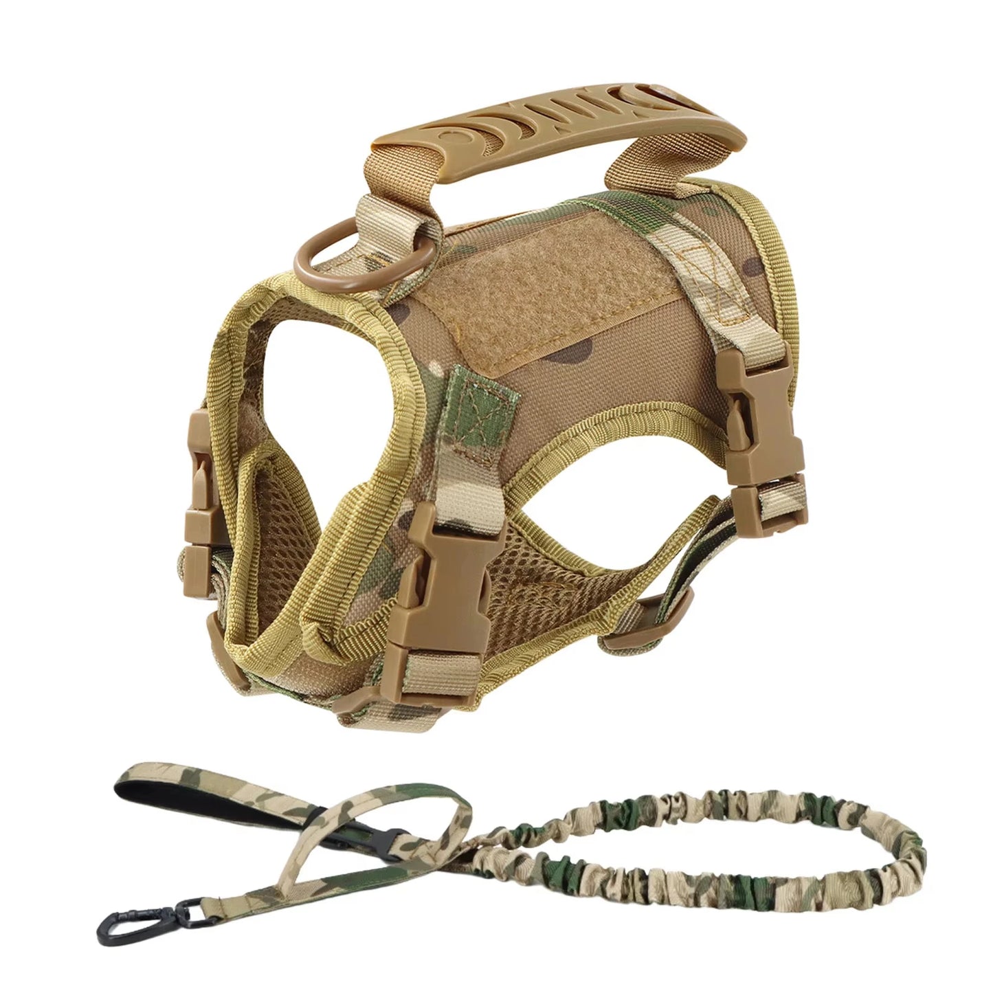 Tactical Puppy Harness Leash Set For Small Dogs Adjustable Cat Harnesses Vest For Training Walking Military Cats Dog
