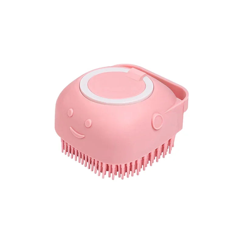 Dog Bath Brush Silicone Pet Shampoo Brush Soap Dog Scrubber Cat Massage Grooming Wash Soft Rubber Puppy Clean Brush