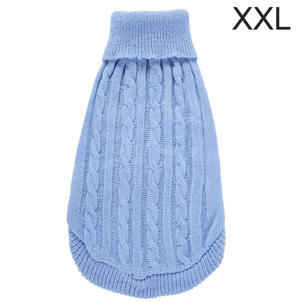Pet Knitted Sweater Winter Warm Keeping Acrylic Fiber Knitted Clothes Pet Indoor Outdoor Clothes
