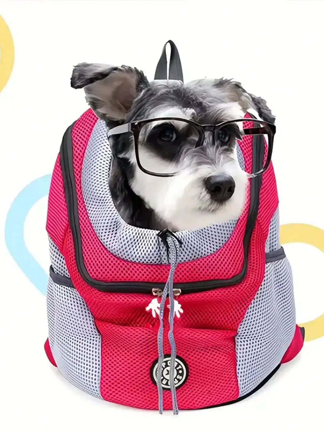 1pc Puppy Dog Front Carrier Pack, Pet Carrier Backpack For Small Medium Dogs Cats, Adjustable Breathable Dog Carrying Backpack For Hiking, Walking, Travel, Cycling And Outdoor Use