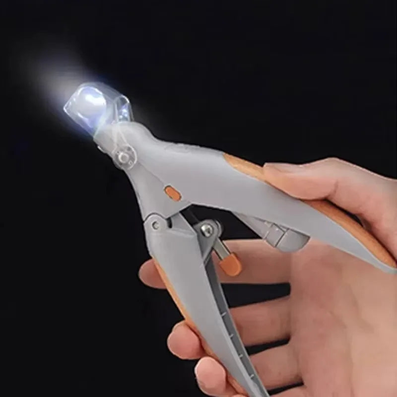 1pc LED Pet Nail Clipper For Easy And Safe Dog And Cat Paw Grooming，Nail clippers with lights, cats, dogs