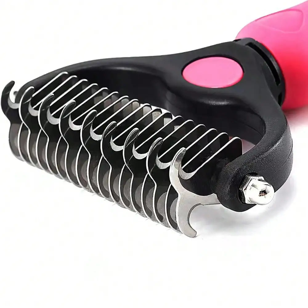 Pet Detangling Comb Thinning Brush Double-Sided Detangling Comb Cleaning Grooming Cat Comb Dog Detangling Comb Stainless Steel