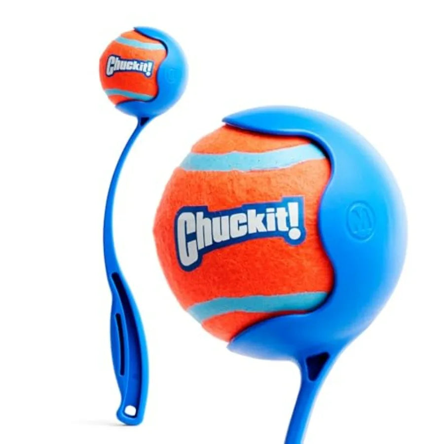 Dog Ball Launcher 12M with 12" Handle Length for Medium 2.5" Dog Balls For Dogs 20-60 lb, Plastic Pet Fetch Ball Thrower