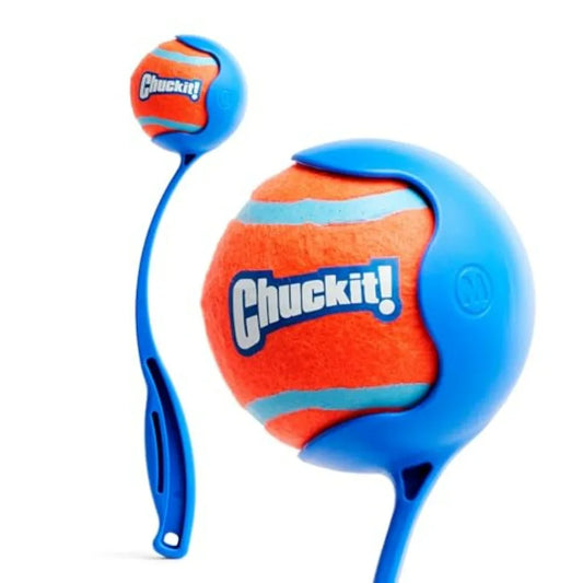 Dog Ball Launcher 12M with 12" Handle Length for Medium 2.5" Dog Balls For Dogs 20-60 lb, Plastic Pet Fetch Ball Thrower
