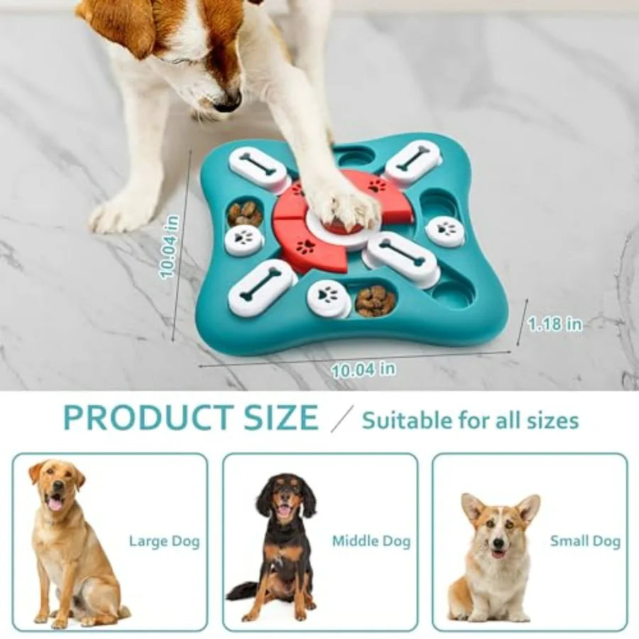 Dog Puzzle Toys, Treat Dispensing Dog Enrichment Toys for IQ Training and Brain Stimulation, Interactive Mentally Stimulating
