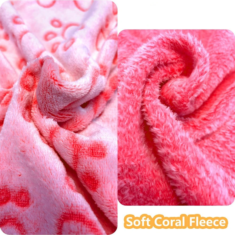 1pcs Ultra-Soft Paw Print Dog Blankets - Machine Washable, Cozy Pet Pillow Pads for Indoor & Outdoor Use - Ideal for Small to Large