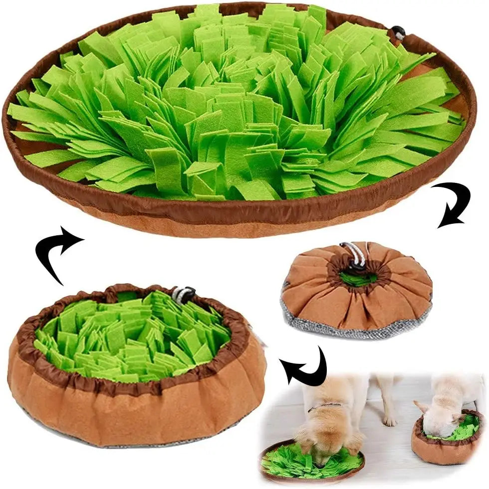 Interactive Pet Snuffle Mat for Dogs and Cats, Encourages Natural Foraging Skills, Indoor Outdoor Stress Relief Toy